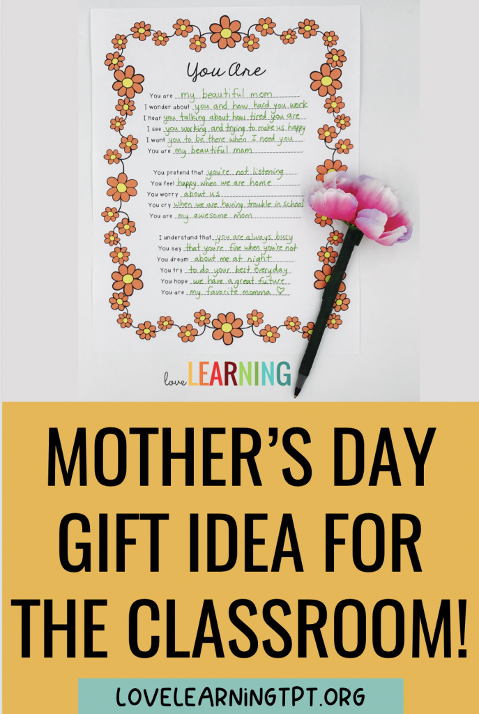 Mother's Day gift idea for kids blog post