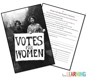 Women's Suffrage Internet Activity